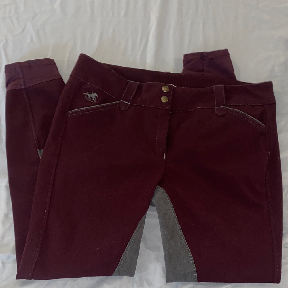 Burgundy Smartpak breeches